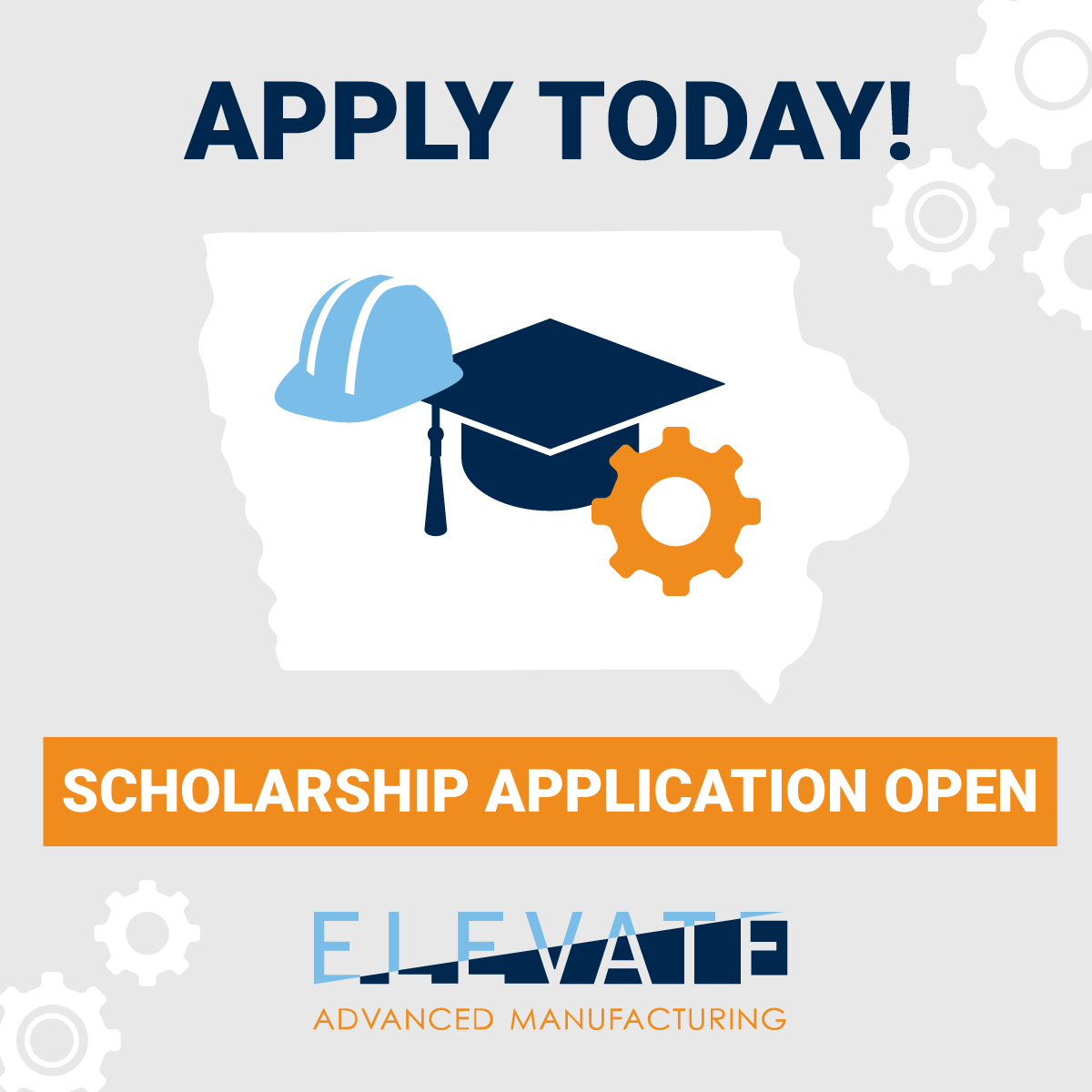 @ElevateIA is giving away 💲 $500 #scholarships to 15 high school seniors attending an Iowa Community College in the fall to pursue a career in advanced manufacturing! ⚙️ Learn more & apply online bit.ly/3TW0ubi