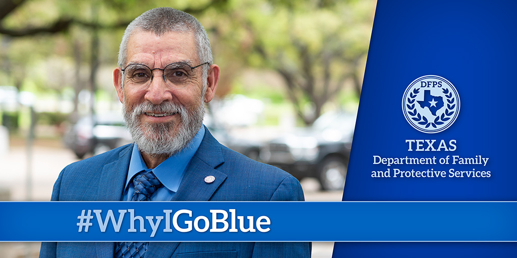 'I love my family deeply. They know what I do for a living and they support me. I wear blue for them. And for my staff who do the hard work and the heavy lifting. And for the families we serve...' —Jose Martinez, Chief Consumer Affairs & Accountability Officer #CAPM