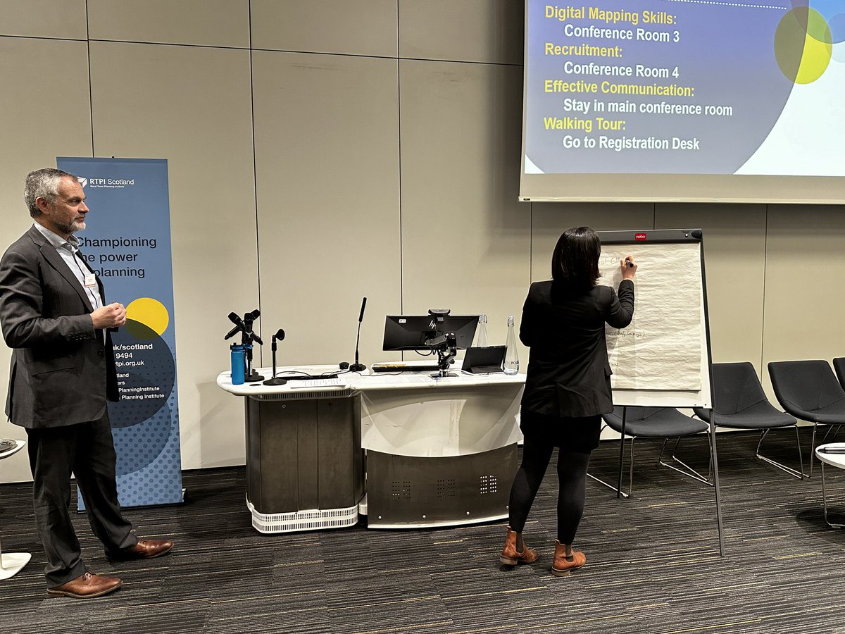 Our very own @sepidesoltani demonstrated excellent written communication skills as a glamorous assistant in @collarbrodies workshop on communication. ‘Communication is not an end in and of itself. Why are you communicating?’ #RTPI #SYPN #SYPC24 #Planning