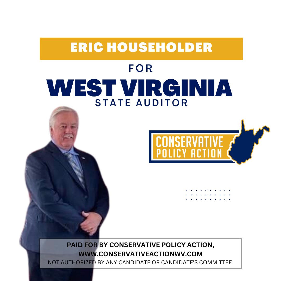 🚨ENDORSEMENT ALERT🚨
Conservative Policy Action is proud to endorse Eric Householder for WV State Auditor! #ConservativeLeadership