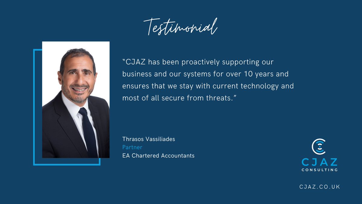 Is all your client #financial data safe from #cyberattack?

Read how we help our accountancy clients EACA with their Cyber Security and Backup service.

cjaz.co.uk/it-support-for…

#Cybersecurity #MFA #Backup #NetworkSecurity #Networkmonitoring