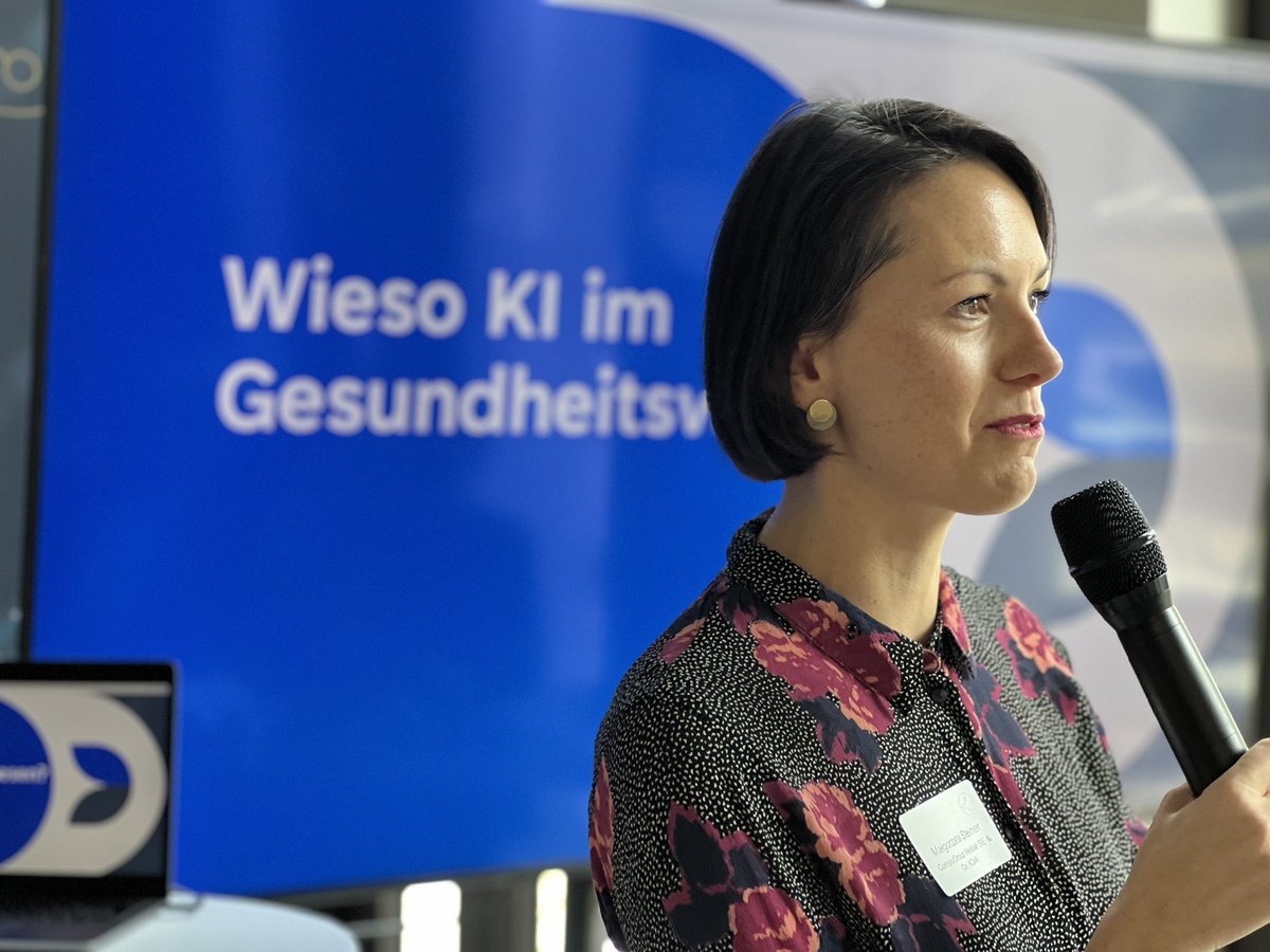 Health&Law @SRD_RA Margo Steiner @CGMeHealth: #KI bietet im Gesundheitswesen Vorteile für Forschungszwecke, Diagnose, Unterstützung bei Dokumentation + Administration, Effizienzsteigerung, personalisierte Medizin. Mehr #Datennutzung z.B. dank § 27 BDSG und #EHDS