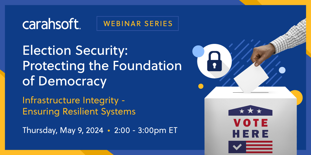 Earn 1 #CPEcredit & learn from experts about securing #democracy by protecting #electioninfrastructure. Join @FedInsider & @Veeam on 5/9 for an #electionsecurity & #infrastructureintegrity webinar: carah.io/df8c45