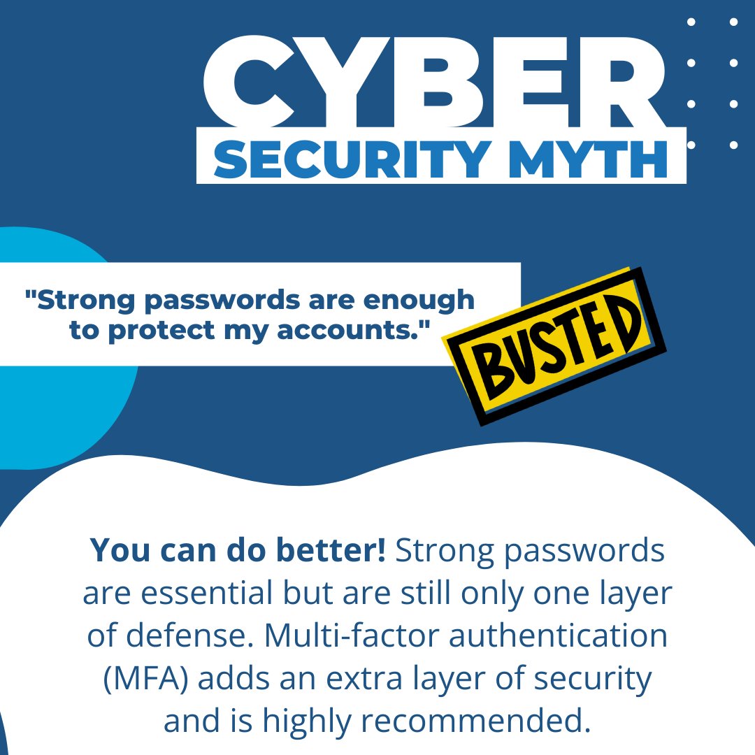 While strong passwords are crucial, relying solely on them leaves you vulnerable. Enter multi-factor authentication (MFA): an extra layer of security that alerts you if someone tries to access your account, even with the correct password. #CyberSecurity #StayProtected #BroCoTec