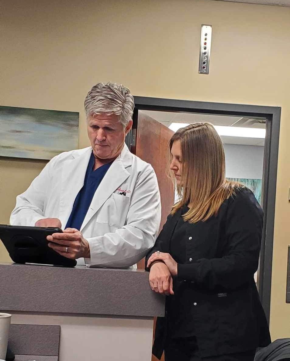 Behind the scenes with Dr. Blanchard and his #CertifiedSurgicalTechnologist (CST) Courtney, gearing up for a busy day of patient follow-up visits. 💼👩‍⚕️ 💫

#PatientCare #TRandallBlanchardMD #BoardCertifiedPlasticSurgeon