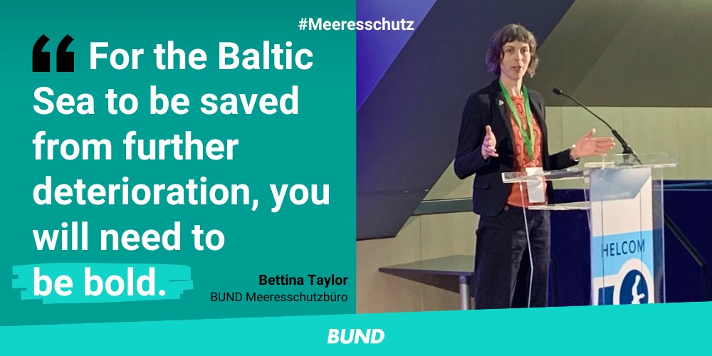Klare Worte f.d. Minister*innen beim 50. Geburtstag von #HELCOM: Wenn ihr das Motto “Proud past, promising future” wirklich so meint, braucht die #Ostsee mutige Maßnahmen für weniger Nutzungsdruck u. mehr Schutz. Die #Meereswende ist kein Luxus, sondern eine Notwendigkeit ‼️🌊