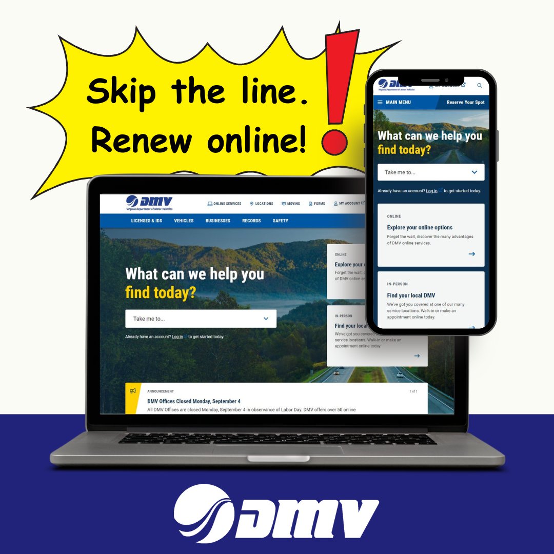 It's the end of the month which means it's time to renew April vehicle registrations! Luckily, you still have time and it's easier than ever to renew online. Visit ow.ly/LXjq50Rjp2X to get started!