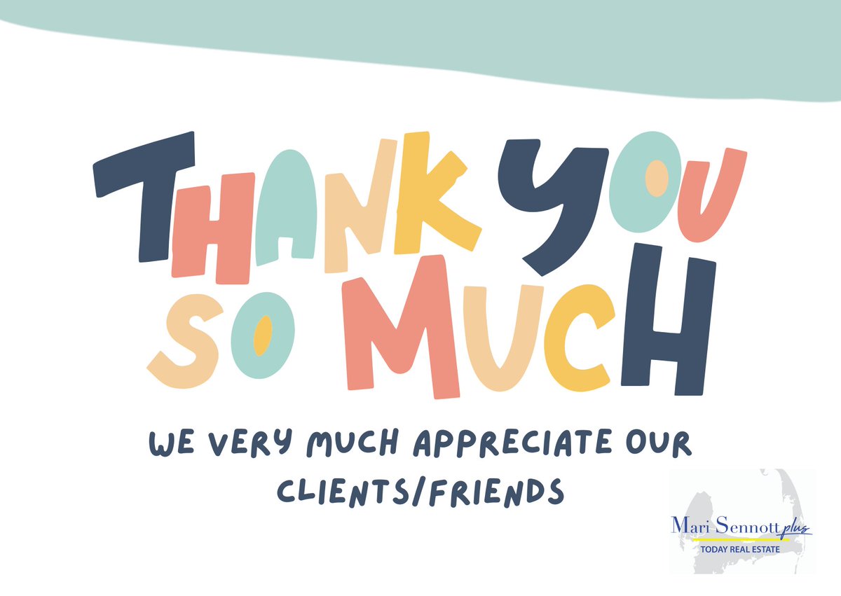'Thank you Thursday' gives us an opportunity to tell our clients/friends how grateful we are for their choosing us to help with one of the most important decisions that they make: buying and/or selling their home. #thankfulthursday @marisennott @todayre