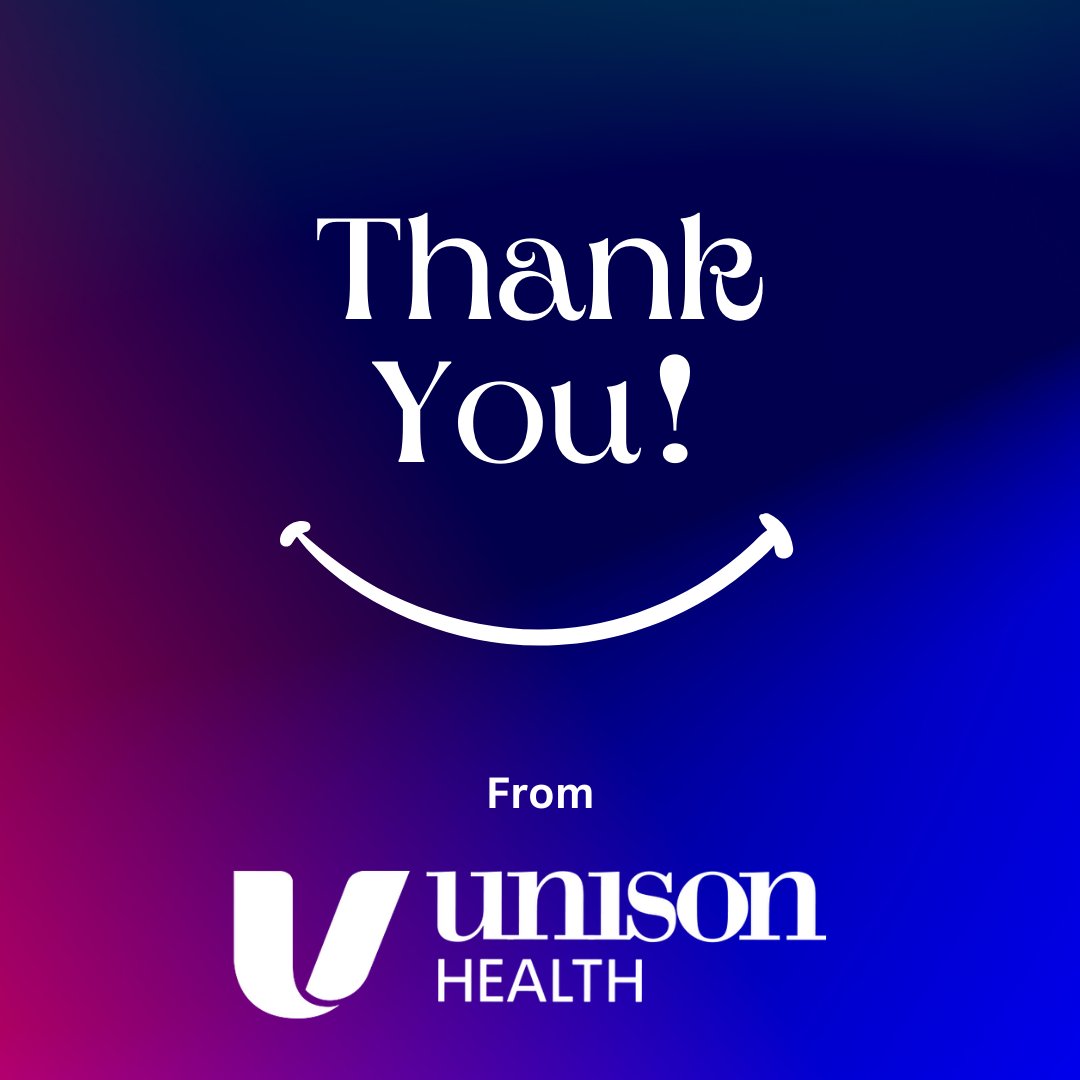 Happy Thank you Thursday from Unison Health! 🎉 Today, we want to express our gratitude to all our incredible clients, staff, and supporters. Your dedication and resilience inspire us every day. Let's spread some positivity! 💙 #ThankYouThursday