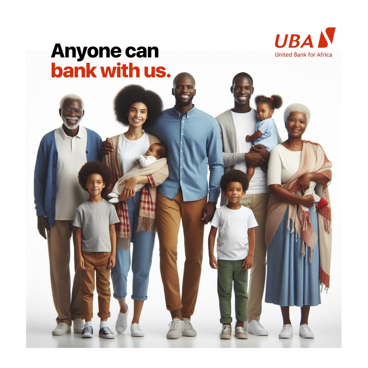 𝐀𝐧𝐲𝐨𝐧𝐞 𝐜𝐚𝐧 𝐛𝐚𝐧𝐤 𝐰𝐢𝐭𝐡 𝐮𝐬!

To get started, simply visit any UBA branch countrywide and open a UBA Savings Account for anyone, from 0 to 100+ years.

#AfricasGlobalBank #SavingsAccount #UBACares