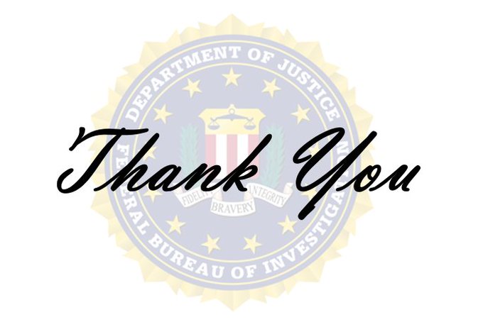 Happy #ThankYouThursday from the FBI! Today, we celebrate and thank our dedicated agents, analysts, and staff for their hard work in keeping our country safe. We appreciate all you do! Wishing everyone a festive and gratitude-filled day. #FBIAppreciation #ThankfulThursday