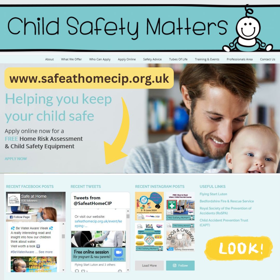 💙🤍🖤 Have you visited our website or social media platforms recently? We have so much on offer FREE for parents, guardians, grandparents, childcarers & professional practitioners. ACCIDENT PREVENTION SAVES LIVES #ChildSafetyMatters #LutonFamilies #SafeAtHomeLuton FOLLOW US