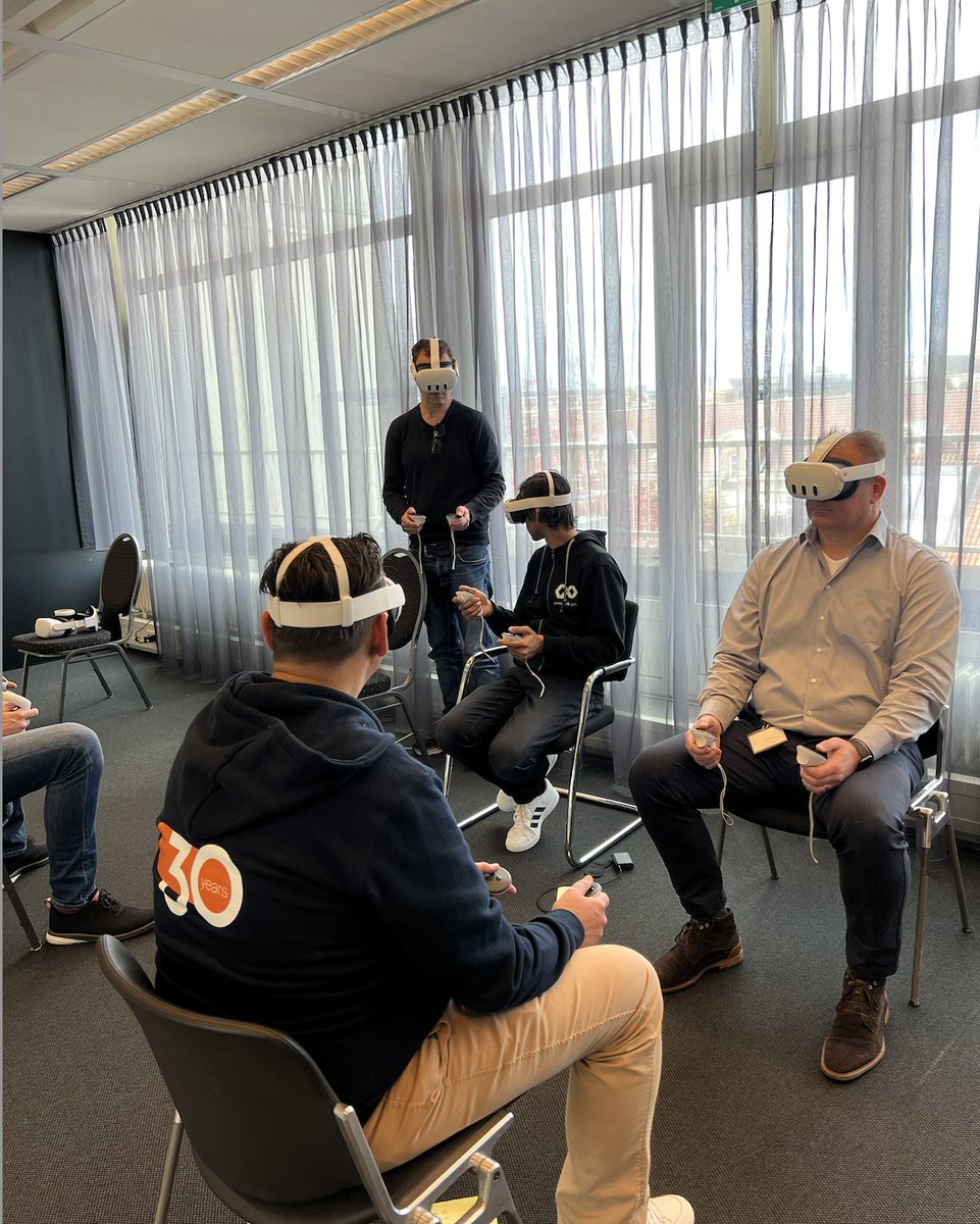 Yesterday's metaverse workshop with <a href="/AMS_IX/">AMS-IX</a> focused on virtual navigation skills, integrating them into daily work routines for productivity and teamwork. We also shared a sneak peek of our upcoming game for <a href="/NightoftheNerds/">Night of the Nerds</a> and the MORE-IP event!