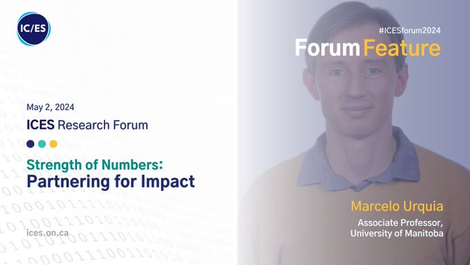 Thursday, May 2, #MCHPResearch's Dr. @Urquia_ml and Dr. @amyfreier present alsongside colleagues from across Canada at 'Strength of Numbers: Partnering for Impact', @ICESOntario’s Annual Forum #ICESForum2024. Register now for this free online event: ices.on.ca/annual-forum/