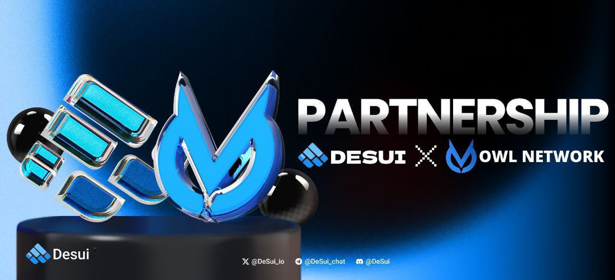 DeSui_io's tweet photo. Partnership Announcement  📢

We are delighted to announce the collaboration between

@DeSui_io and @owlweb3

OWLNetwork is a decentralized social networking platform built by the OWallet Foundation and Olink Pubic Chain.

 #DESUI #NFT #socialfi #gamefi #mutilchain https://t.co/0sJPJJiRPJ