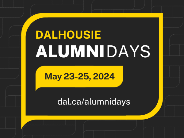 Dal's 2024 Alumni Days weekend is coming up, May 23-25! Join us for a weekend to reconnect and reminisce with your former classmates, with events taking place across campus throughout the weekend. We hope to see you there! RSVP: ow.ly/T68n50R7L2C @dalhousieu