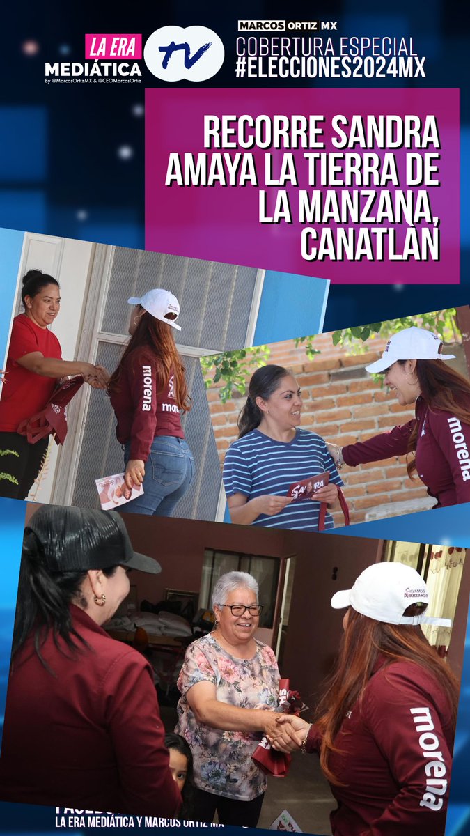 LaEraMediatica's tweet photo. #LaEraM #TV | #Elecciones2024MX 🗳️
Recorre Sandra Amaya la Tierra de la Manzana, Canatlán
#Candidata #Distrito08 #Morena #PartidoVerde
#SigamosHaciendoHistoria #CuartaTransformación @sandra12amaya @gerardo_vs @PvemEstatalDgo  @DurangoMorena @soymaestra
#LaEraMediáticaTV https://t.co/8C6izUqLfu