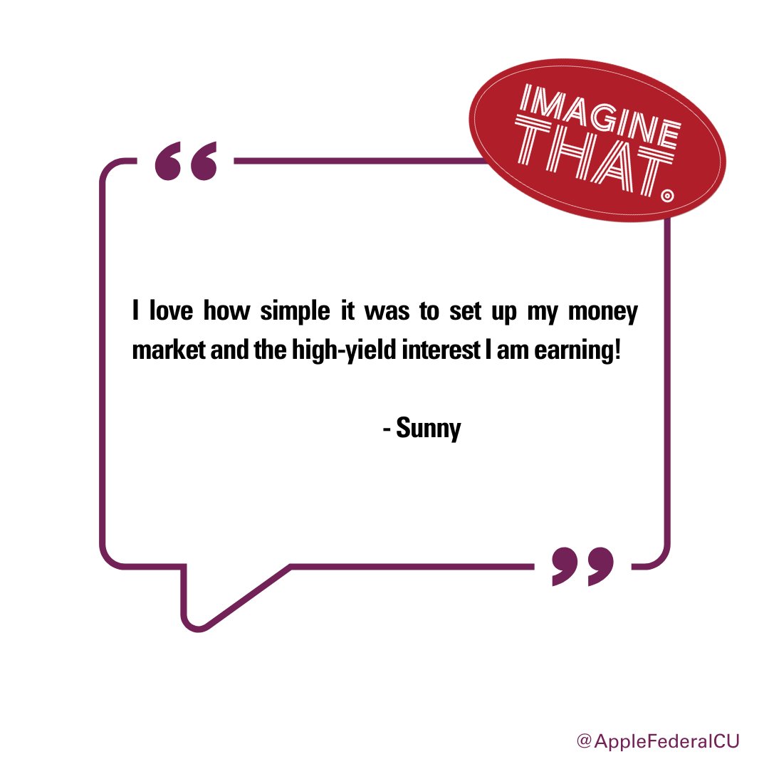 ☀️💸 Simple setup and high-yield returns! Our members are raving about our Money Market Account. 💸☀️ Thank you Sunny for sharing your experience with us.

#credituniondifference #creditunion #creditunions #northernvirginia #northernvirginiacreditunion #memberfocused