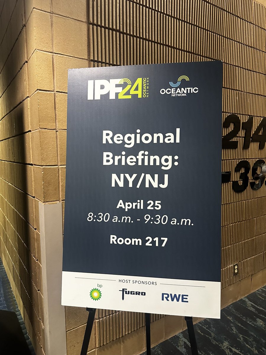 Early morning briefing on the state of the industry in NY / NJ. Great to hear from @NJBPU Bob Brabston & @NewJerseyEDA Dan Fatton #IPF2024