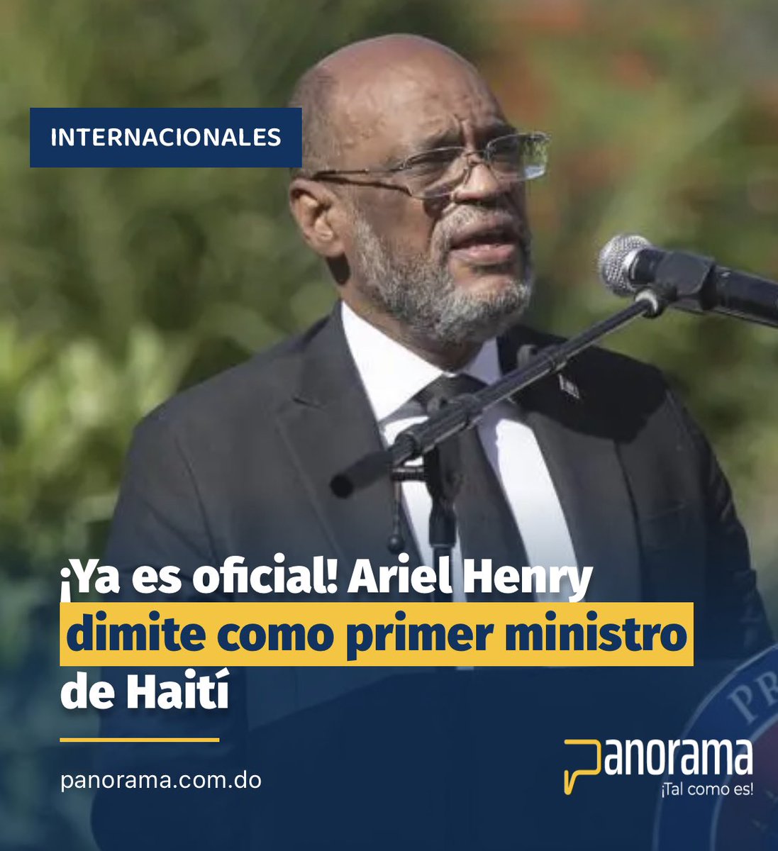 #Panorama_Internacional

Ariel Henry presentó oficialmente su renuncia como Primer Ministro de Haití a través de una carta emitida desde Los Ángeles, Estados Unidos. 

Detalles: panorama.com.do/ya-es-oficial-…

Síguenos, comenta y comparte. 

#Panorama #ArielHenry #Haiti #PuertoPrincipe…
