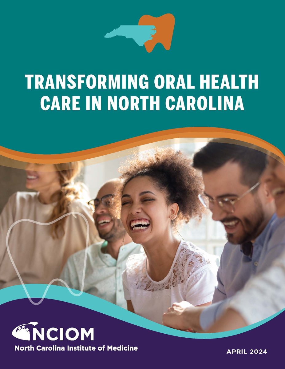 The NCIOM Oral Health Transformation Task Force has released 14 recommendations focused on delivery of equitable, accessible, integrated, high-quality oral health care in North Carolina. Read the report here: buff.ly/4dgj1Z1 @oralhealthnc @dukeendowment