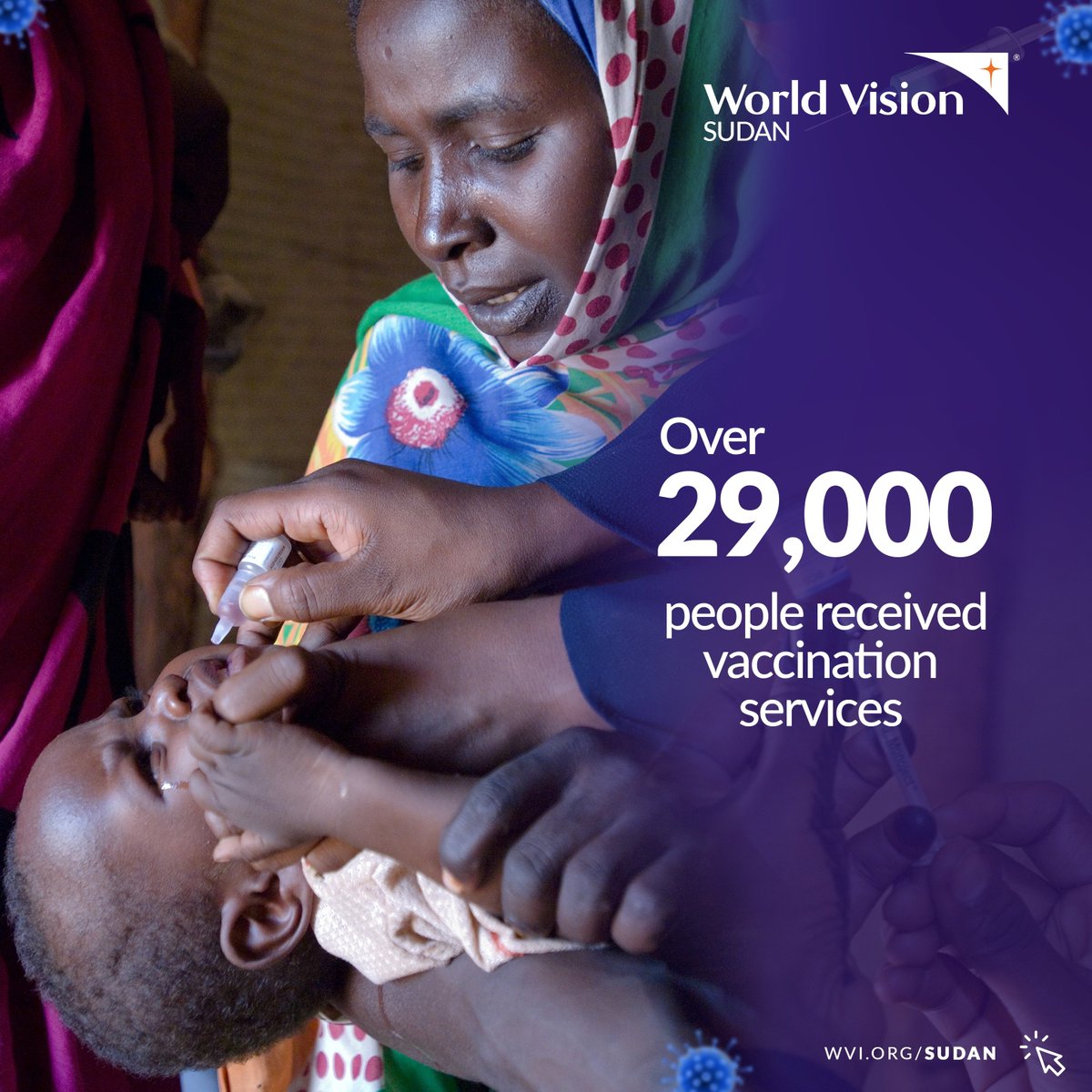 During this 2024 #worldimmunizationweek, we are delighted that in the past year, <a href="/WVSudan/">World Vision Sudan</a> has vaccinated over 29,000 people against preventable diseases, with over 14,000 #children under five receiving Measles-Rubella vaccinations 💉
#WorldImmunizationWeek #VaccinesSaveLives