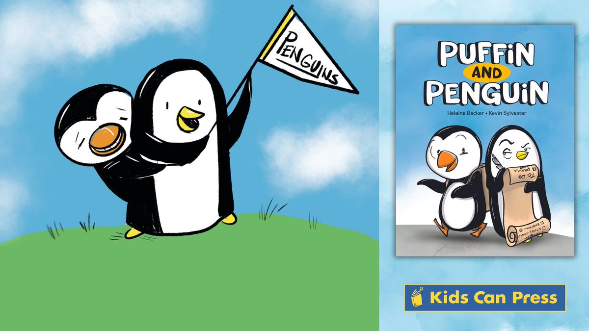 Today is World Penguin Day and we couldn’t be more excited for PUFFIN AND PENGUIN, written by Helaine Becker and illustrated by Kevin Sylvester. @kevinarts