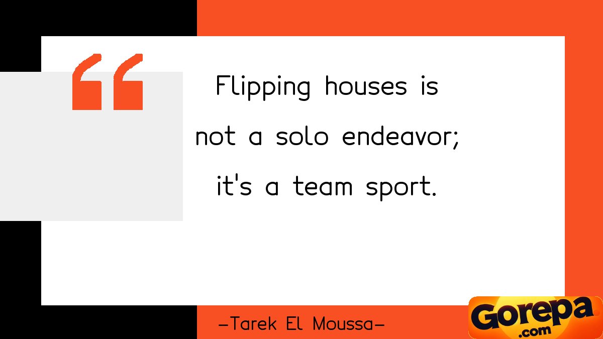 Flipping houses is not a solo endeavor; it's a team sport.

gorepa.com

#RentalProperties #realestateinvestor #homebuyingadvice #fixandflip #realestateexpert #coldwellbanker #property