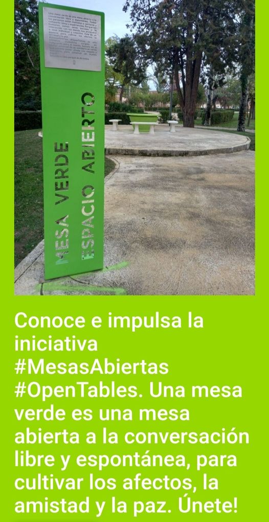 EstadoUniversal's tweet photo. Pide a tu alcalde que ponga mesas verdes como esta en plazas o parques, o simplemente pinten de verde alguna de las que ya tengan y así crearán un lugar para socializar de manera sencilla, segura y permanente🟢
#MesasAbiertas #OpenTables https://t.co/uga4LPlqz4