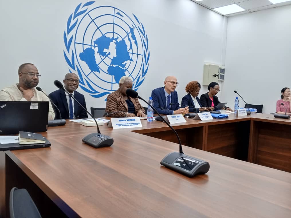 FspdRdc's tweet image. 18/04/ 2024 participation à la réunion d'échanges à Kinshasa entre les défenseurs des droits de l'Homme/société civile et le Haut Commissariat des #NationsUnies  au Droits de l'Homme. Volker Türk en visite de travail en RDC, plaidoyer de Mm Desy FURAHA, Présidente de L'ONGDH FSPD