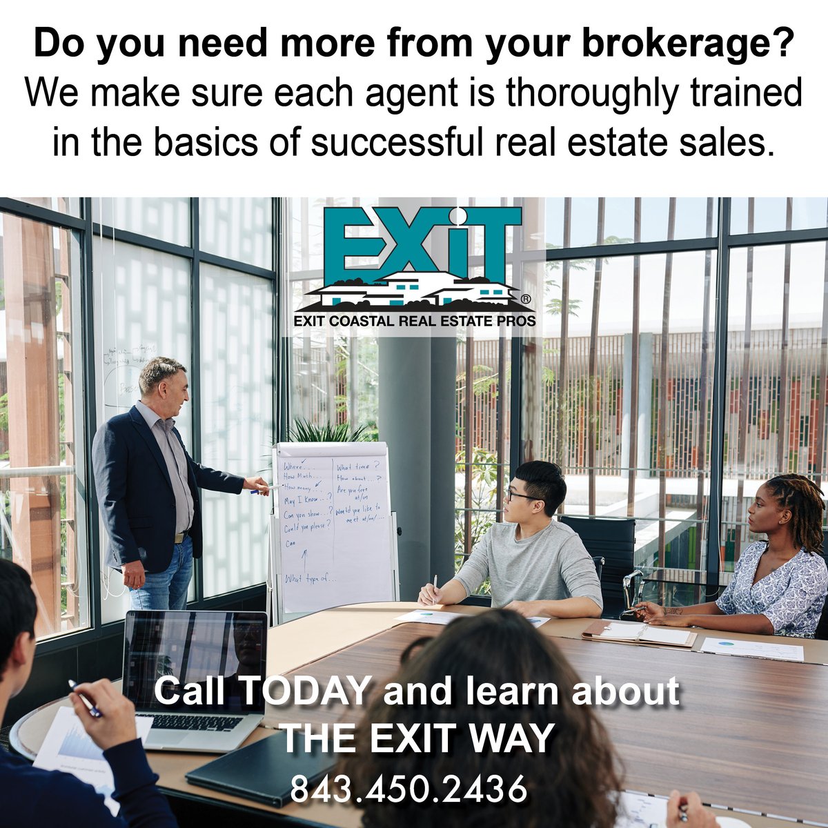 Do you need more from your brokerage?
Call us today, see what EXIT has to offer!

#EXITCoastalRealEstatePros #EXITRealEstate #SCHomes #RealEstate #SoldWithStyle #HomeBuyingMadeEasy #EXITRealty #EXITCRP #MyrtleBeachRealEstate #EXITRealtyIsGrowing #EXITisEverywhere #LoveEXIT...