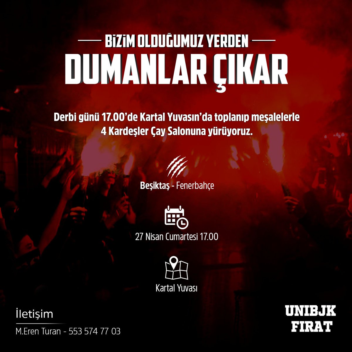 BEŞİKTAŞ - fenerbahce Maçı İçin Kartal Yuvası Önünde Toplanıp Kortej Yürüyüşüyle Birlikte 4 Kardeşler Çay Salonu'na Geçiyoruz. Elazığ'da Bulunan Tüm Beşiktaşlı Kardeşlerimizi Aramızda Görmek İsteriz. #HerZamanHerYerde