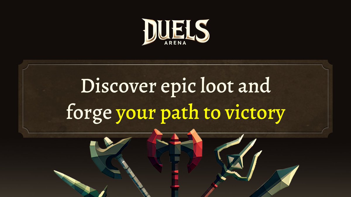 Gear up for battle!⚔️ Equip your characters with armour and weapons tailored for melee, ranged, or magic combat by completing challenging quests, winning epic duels, or trading with others players. Remember, the right gear boosts your stats without risk of loss in duels. Let's