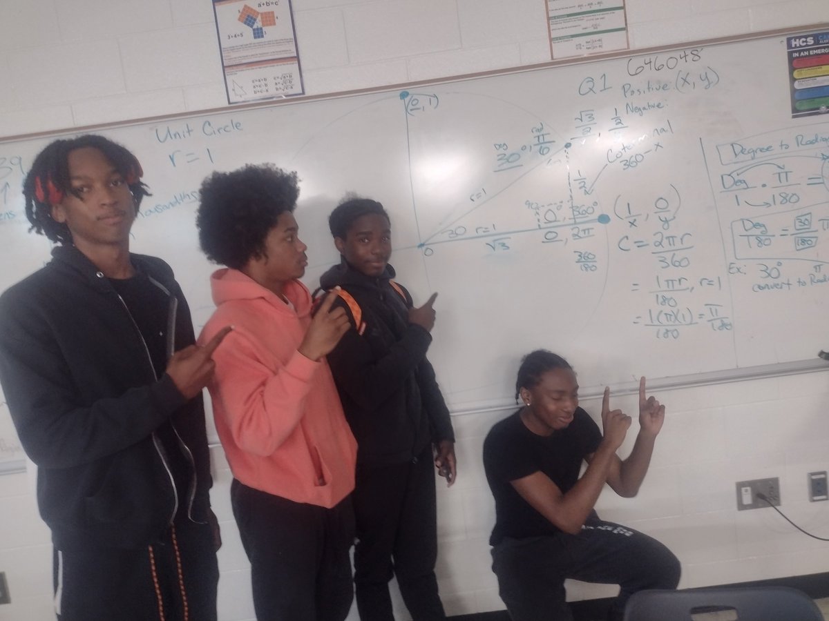 TriMATHleteUSA's tweet photo. My guys getting hype for the Precalculus Unit Circle in Honors Geometry! Such scholars!!!
@1aven7ee 
@2027jaydendavis 
@simmonds_amari 
@ElijahDrummond_ https://t.co/POTYlW7yoO