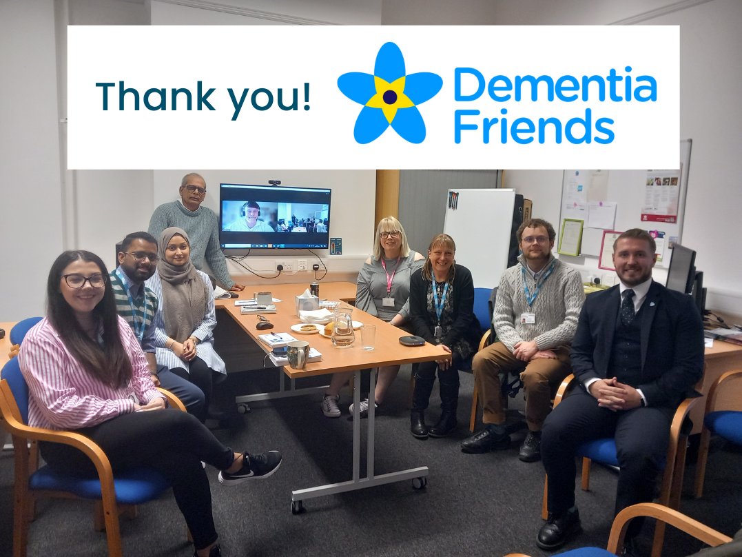 Every day's a school day! Thanks to Jonathan – a @DementiaFriends volunteer from @NewcastleBSoc - for coming into the office and educating our team.