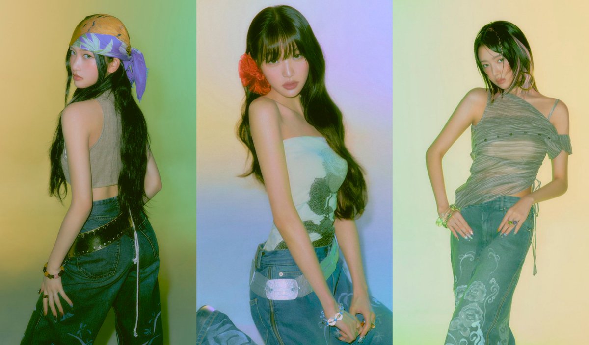 IVE's Wonyoung, Rei and Leeseo in new concept photos for their upcoming release.