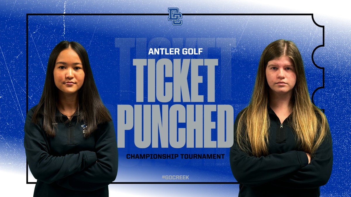 🏌️‍♀️TICKET PUNCHED🏌️‍♀️
Lana Bowen and Chelsea Powell have qualified for the OSSAA State Golf Tournament after Lana shot a 74 (3rd Place) and Chelsea a 84 (15th Place) in the OSSAA Regional yesterday.  Way to go! #GOCREEK