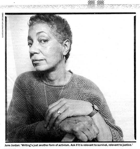 I was born a Black woman and now I am become a Palestinian against the relentless laughter of evil there is less and less living room and where are my loved ones? It is time to make our way home. —June Jordan, 'Moving Towards Home'