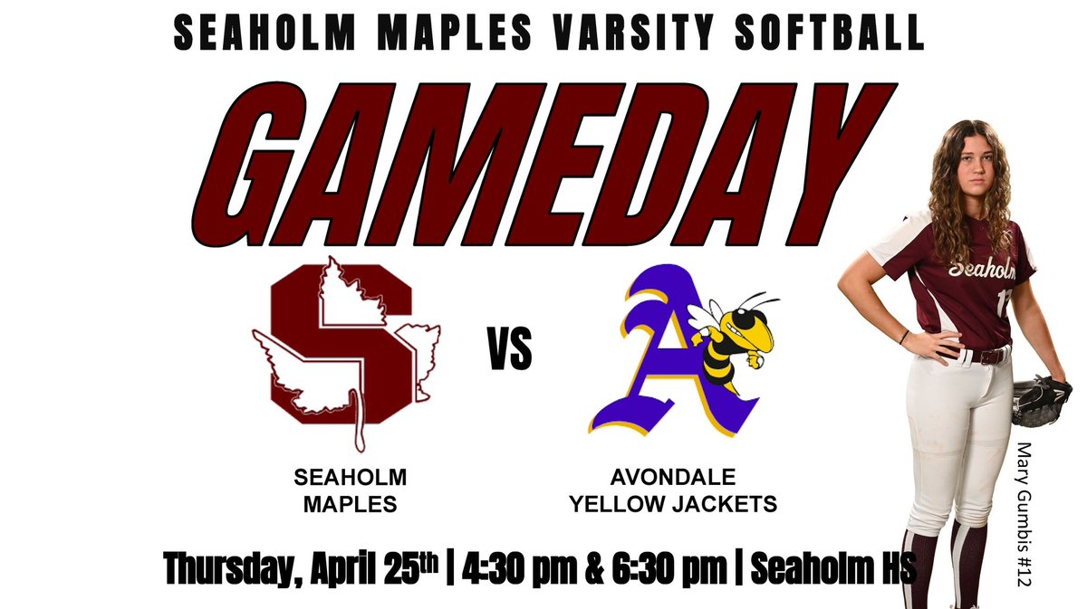 Finally, some sun for our afternoon DH! 🥎 Maples Varsity 🆚 Avondale 📍 Maple Park ⏰ 4:30 pm & 6:30 pm 🌡️ 55’ ☀️