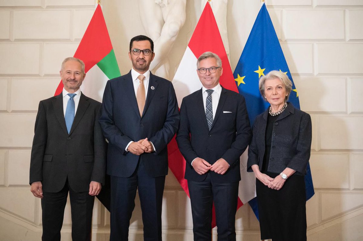 His Excellency Dr. Sultan Al Jaber, ADNOC’s Group MD and CEO, met with our partners in Austria today to celebrate the long-term relationship between ADNOC and OMV.