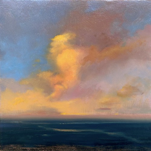 Start your day off right with one of Gordon MacDonald's gorgeous cloudscapes! This 12'x12' oil painting is titled 'Cloud Symmetry 1' and its a must see at our gallery! 
#localart #halifaxart #halifaxns #canadianart #artwork #artgallery #artcollector #clouds #oilpaint #artwork