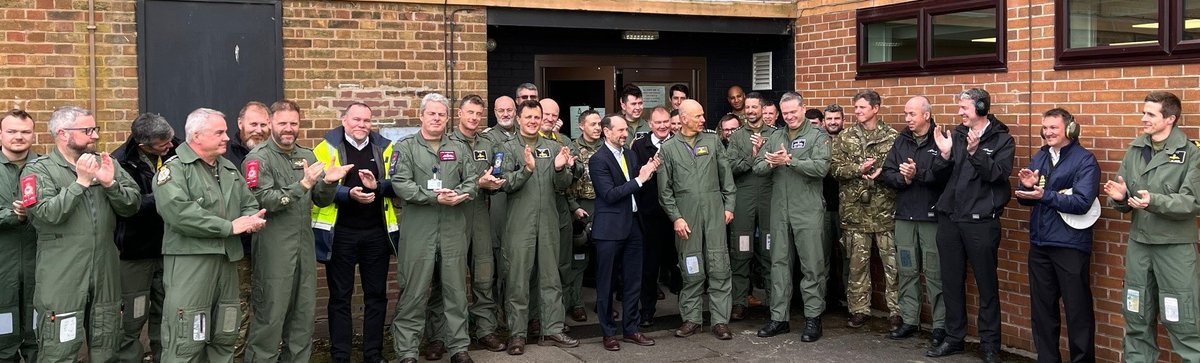 On #ThankYouThursday the Ascent team at #RAFShawbury say goodbye and thanks to Robin Wilkinson, who has completed his last flying sortie. Robin has flown for 40 years, amassing over 9,500 rotary and 3,500 fixed wing flying hours.
