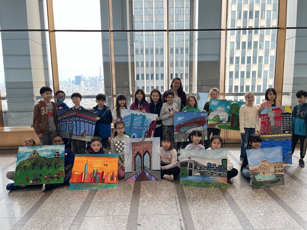 Last week, my office got a special visit from a class of 3rd graders from P.S. 126. The kids came to show my team the art they’d created about New York’s historic landmarks. And now everyone who visits our office can see some of their incredible work!