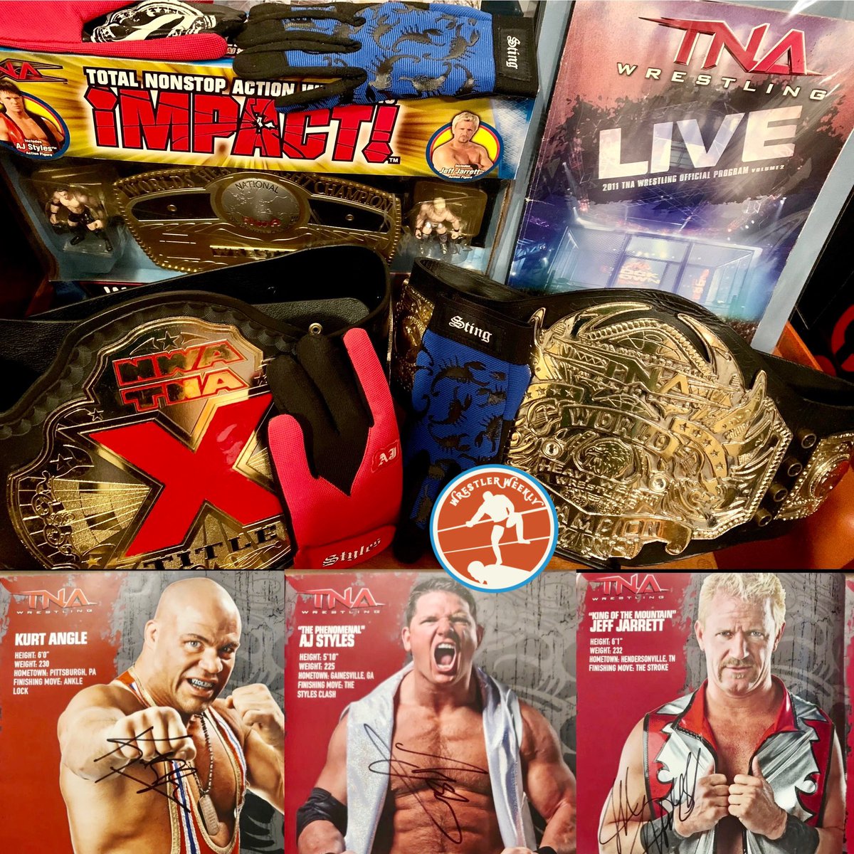 WRESTLER WEEKLY PRESENTS Throwback Thursday #wwTBT Celebrating Wrestling Championship Belts! #TNA! #SR