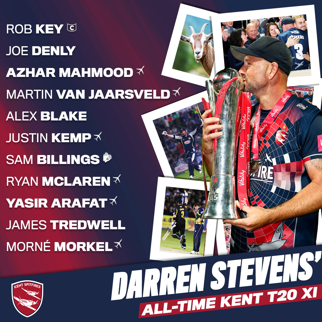 Nobody has played more times for us in T20s than Darren Stevens. 📜

📝 Stevo has his say on the best Kent T20 XI featuring former teammates:  bit.ly/StevoT20XI

🎟️ Save money on @VitalityBlast tickets by buying before 𝙩𝙤𝙢𝙤𝙧𝙧𝙤𝙬! bit.ly/Buy2024Tickets