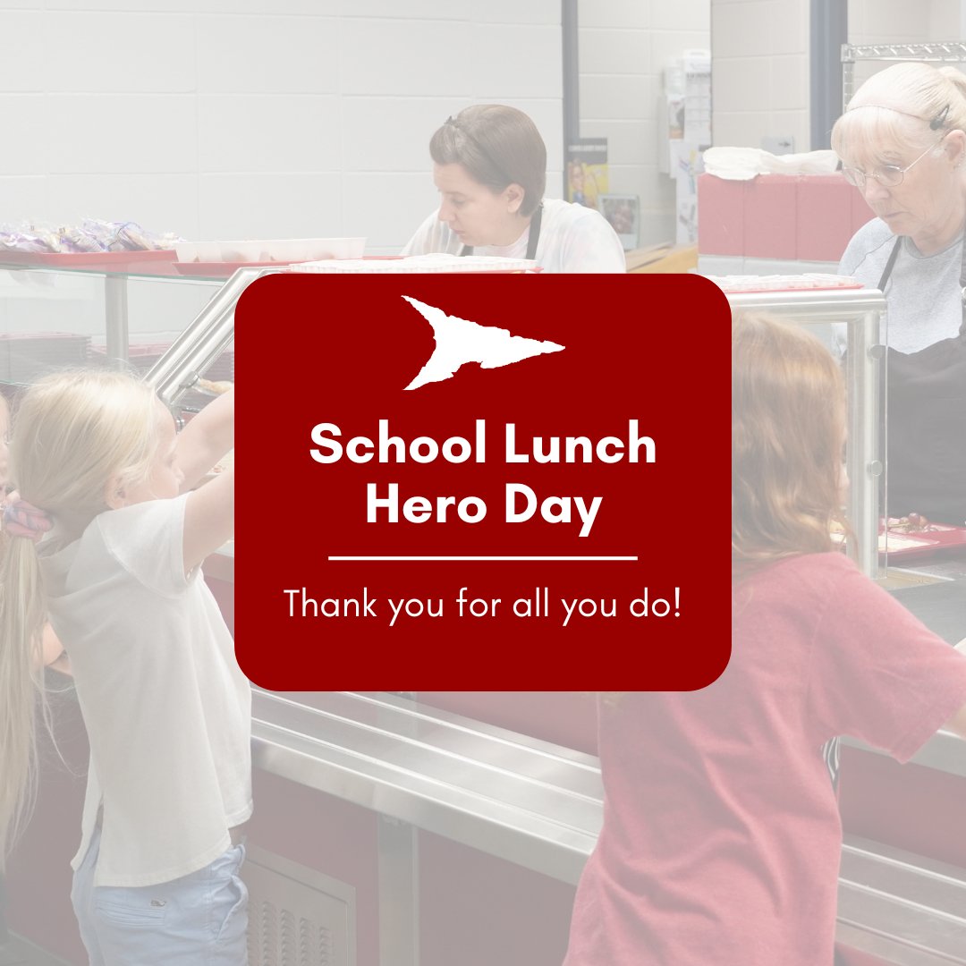 Happy School Lunch Hero Day!! Thank you to our lunch heroes who consistently go above and beyond to ensure our students have healthy, delicious meals every single day. They even find ways to incorporate homemade items into our meals! We are so lucky to have you on our team!