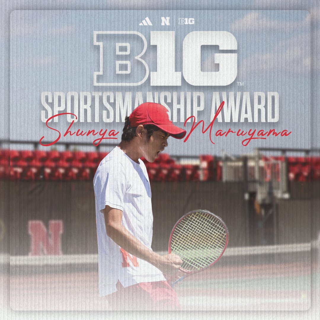 HuskerMTennis's tweet photo. Like a Husker.

Senior captain Shunya Maruyama receives his second-consecutive Big Ten Sportsmanship Award.

🗞️: https://t.co/hHjrW7UATI https://t.co/SJtcOsngrb