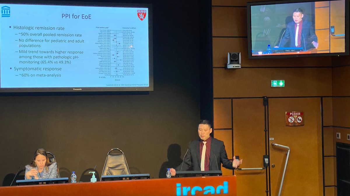 Why PPIs can be the best initial EoE treatment with @WalterChanMD at #OESO2024. Theories include: improved mucosal barrier integrity, perhaps anti-inflammatory? @BrighamGI @harvardmed