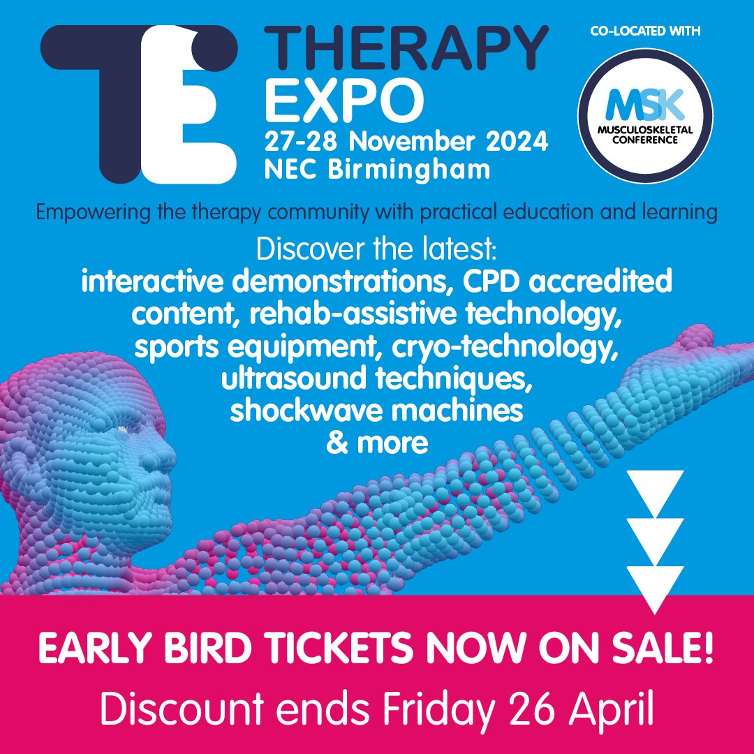 Therapy Expo early bird expires tomorrow. Save money on your ticket, £120 + VAT for 2 days of CPD education learning and training. 70 CPD hours to choose from and over 2,500 therapy professionals in attendance, secure your ticket today: therapyexpo.co.uk/basrat