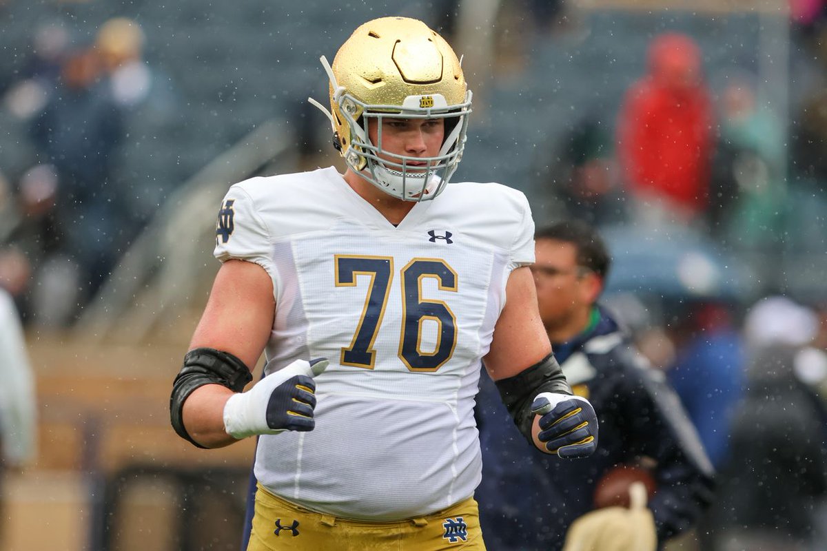 Notre Dame offensive tackle Joe Alt should get drafted in the first round of the NFL Draft tonight. Here's how to watch: on3.com/teams/notre-da…